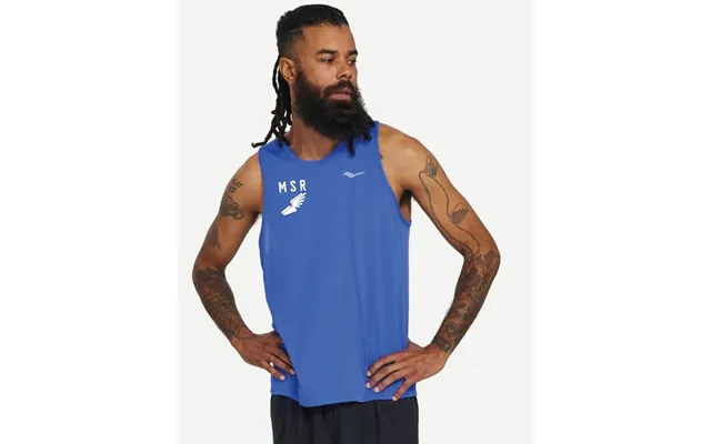 Stopwatch Singlet Men - Blue Raz