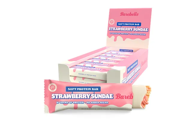 Barebells Soft Protein Bar - Strawberry Sundae 12x55g