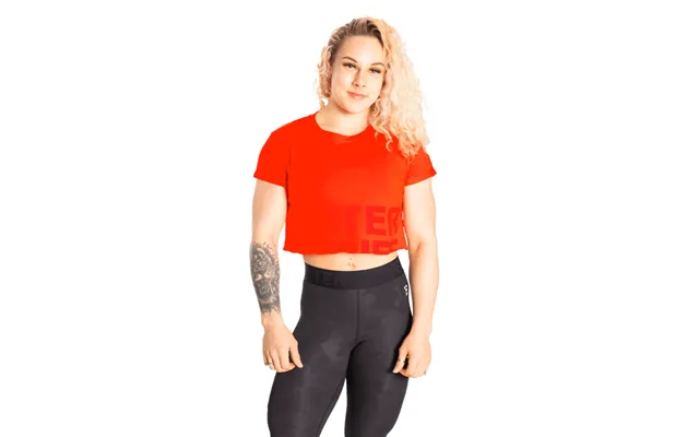 Better Bodies Astoria Cropped Tee Sunset Red - Træningstøj Til Kvinder