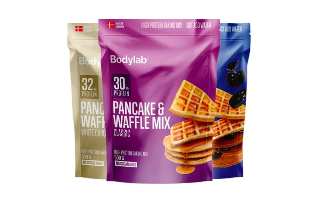 Bodylab Pancake & Waffle Mix 3x500g Bland Selv Proteinrige Pandekager & Vafler