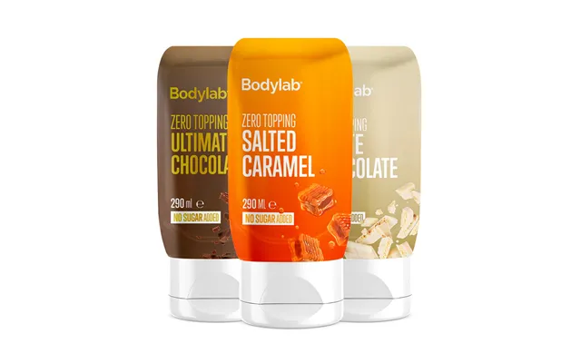 Bodylab Zero Topping 3x290ml Bland-selv Sirup Perfekt Topping Med 0 Gram Tilsat Sukker