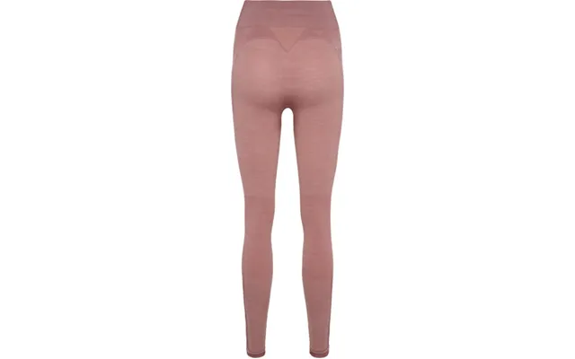 Hummel Clea Seamless Mid Waist Tights Woodrose Rose Taupe Melange - Træningstøj Til Kvinder