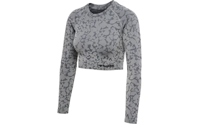 Hummel Mt Pi Seamless Crop T-shirt L S - Sharkskin