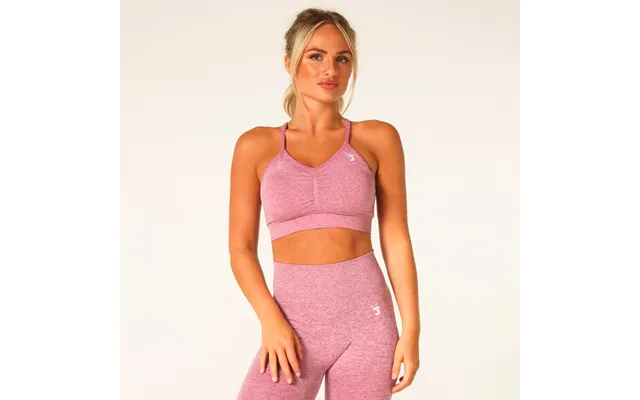 V3 Apparel Define Seamless Scrunch Sports Bra - Pink Marl