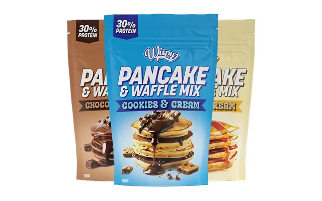 Wispy Pancake & Waffle Mix 3x500g Proteinrige Pandekager & Vafler Let & Luftig Konsistens Få Kcal