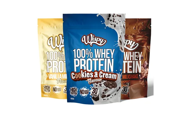 Wispy Whey 100 1 Kg Proteinpulver Med Højt Indhold Af Protein Lavt Indhold Af Sukker