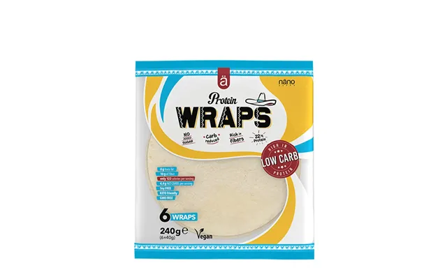 Nanosupps - Protein Wrap Hvedemelstortilla 240 G, Naturlig