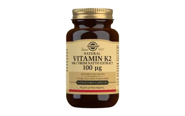 Solgar Naturligt K2-vitamin 100 Mcg - 50 Kapsler