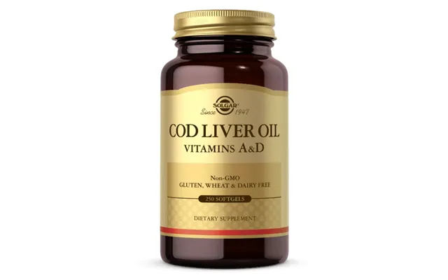 Solgar - Torskeleverolie Med Vitamin A & D 250 Kapsler