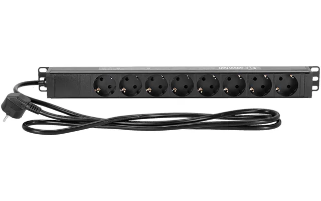 Ah 87471o 19 1unit Rack Strømskinne Med 8xschuko Udtag