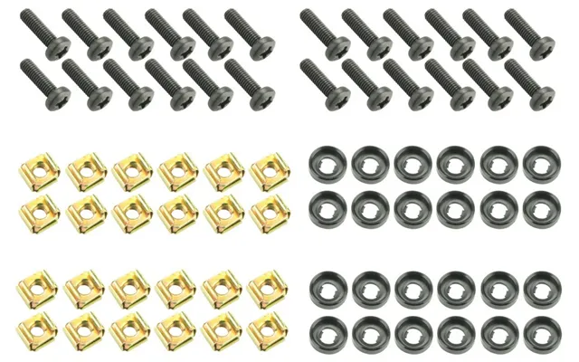 Ah Rackskruesæt 20mm Til Stål Skinne - 24 Pack
