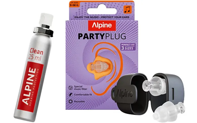 Alpine Party Plug 2025 Ørepropper M. Alpine Clean - Bundle
