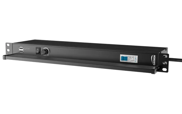 Caymon Psr429g B Rack Strømskinne Med Sikring, Lys Og Usb Port - 19 1unit