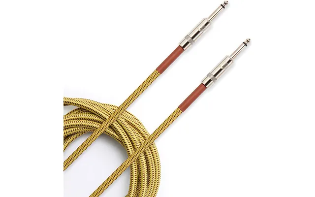 D'addario Jack 6,3mm Han Mono Instrument Kabel - Braided Tweed 6 Meter