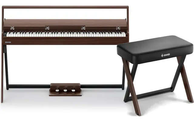 Donner Oura R300 El Klaver Bundle - Valnød