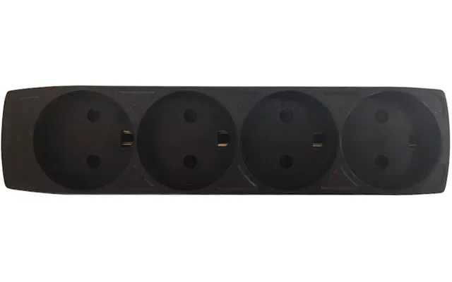 E-line Dk 4-stikdåse M J 250v 10a - Sort
