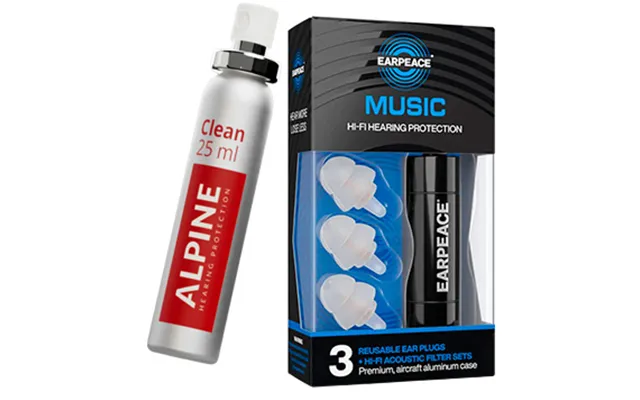 Earpeace Ep10x Ørepropper M. Alpine Clean - Bundle