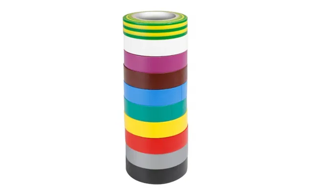 Electrix Pvc-tape Pakke 15mm X 10m - 10 Farver