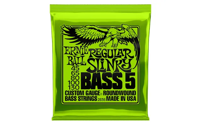 Ernie Ball 2836 Regular Slinky Bass 45 - 130 Til 5-strenget Bas