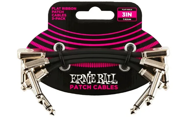 Ernie Ball 6220 Flat Patch Kabel 7,5cm - 3-pack