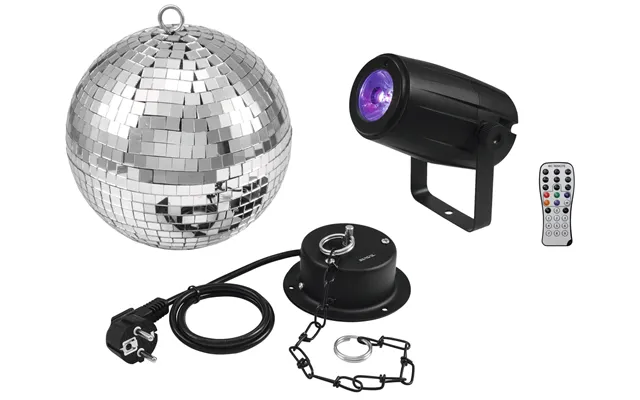 Eurolite Spejlkuglesæt 20cm Inkl. Motor 5w Led Rgbw