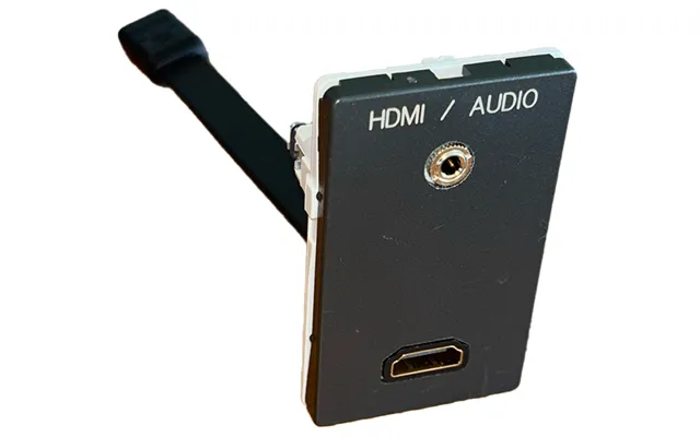 Fuga Vægudtag 15ka - Hun Minijack 3,5mm Og Hdmi Kabeltilslutningâ Antracit