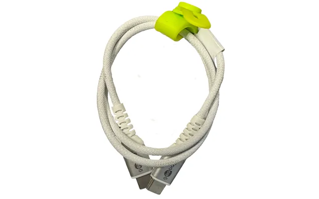 Goobay Usb-c 2.0 Supersoft Tekstilkabel, 3a - Hvid 0,5 Meter