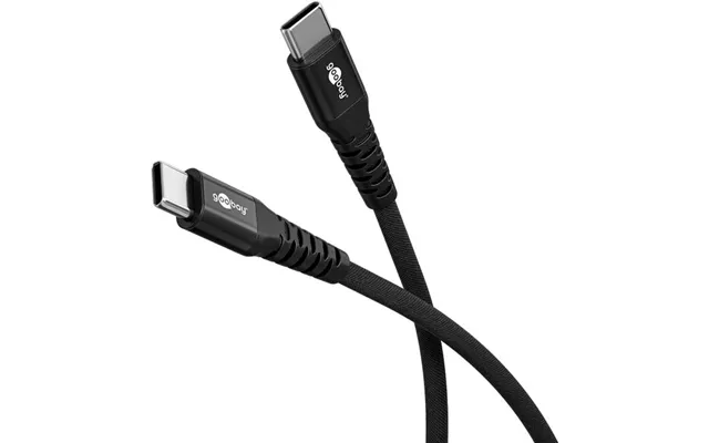 Goobay Usb-c 2.0 Supersoft Tekstilkabel 3a - Sort 3 Meter
