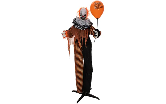 Halloween Full-size Ballon Klovn Figur Med Effekter - 166 Cm