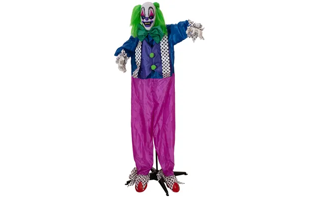 Halloween Full-size Clown Charly Figur Med Effekter - 160 Cm
