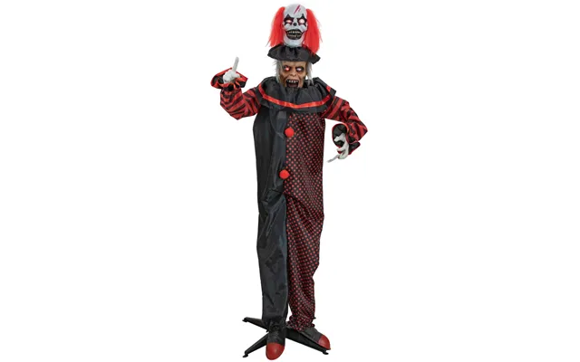 Halloween Full-size Pop-up Klovn Figur Med Effekter - 180 Cm