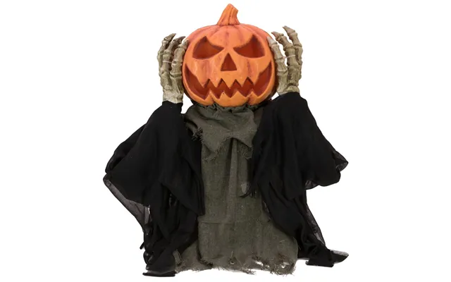 Halloween Græskar Figur Med Pop-op Hoved - 70 Cm