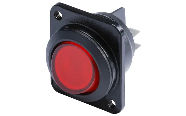 Hicon 2-pole On Off Switch Med Rød Lys - D-size