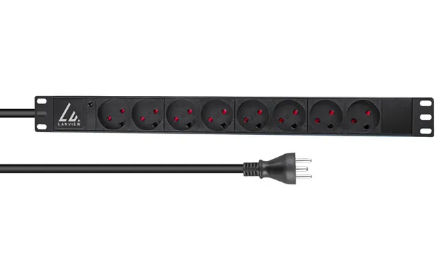 Lanview 19 1unit Rack Strømskinne 8xdk Udtag