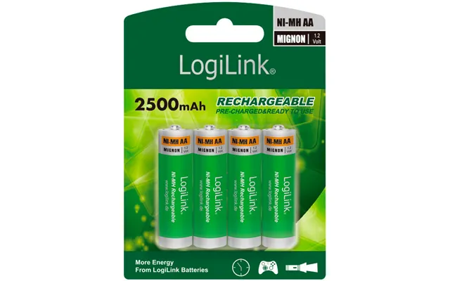 Logilink Professional Genopladelige Aa Batteri - 2500mah