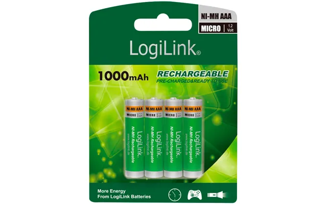 Logilink Professional Genopladelige Aaa Batteri 1000mah - 4 Pack