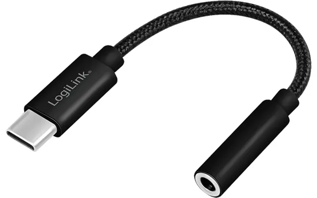 Logilink Usb C Til Minijack Adapter Kabel 13cm - Sort