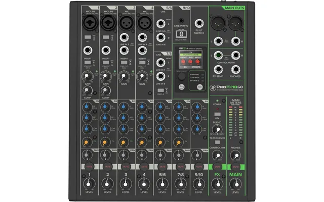 Mackie Profx10go - 10-kanals Batteri Mixer Med Fx And Usb