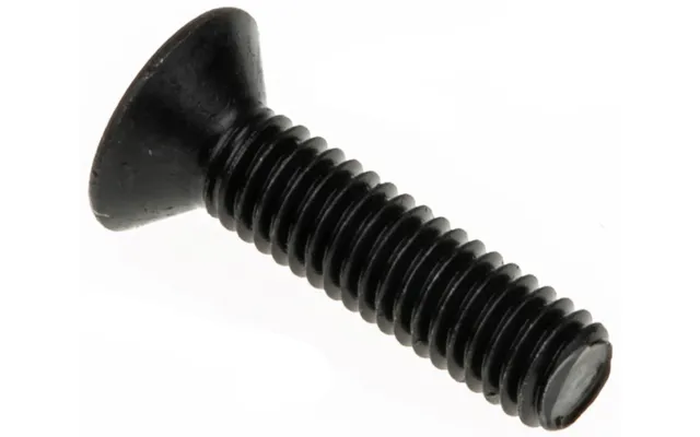 Maskinskrue M3x12mm Tx10 Undersænket Hoved - Sort