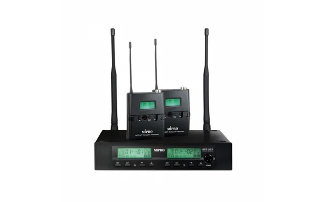 Mipro Act312b-tt-6a Trådløs Sæt 2 Kanals Modtager Inkl. 2 Lommesendere - 620-644 Mhz