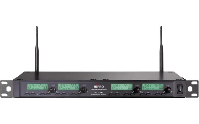 Mipro Act343 Trådløs Modtager 4 Kanals 5nb 518-542 Mhz