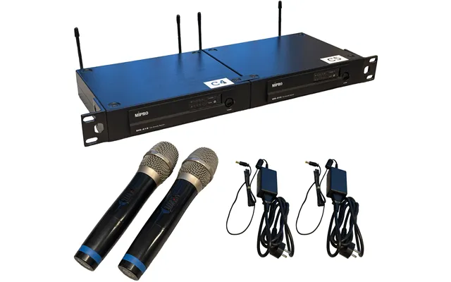 Mipro Mr818-ht- Dobbelt Trådløs-system Inkl. 2xhåndholdt Sender - Brugt