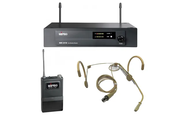 Mipro Mr818-mt-c9 Trådløs Sæt Med Lommesender Og Headset - Frekv