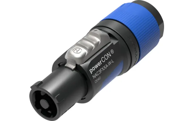 Neutrik Nac3fxxa-w-l Powercon Blå Kabelstik 10-16mm - Sort