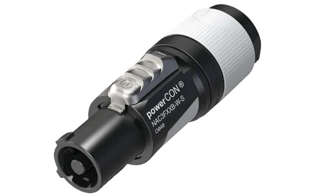 Neutrik Nac3fxxb-w-s Powercon Grå Kabelstik 6-12mm - Sort