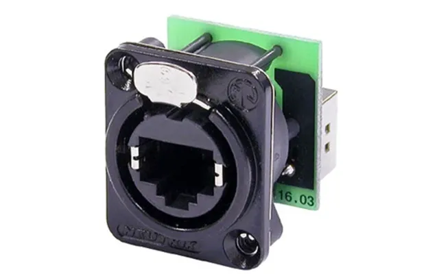 Neutrik Ne8fdp-b Rj45 Feedtr. Chassis-stik - Sort