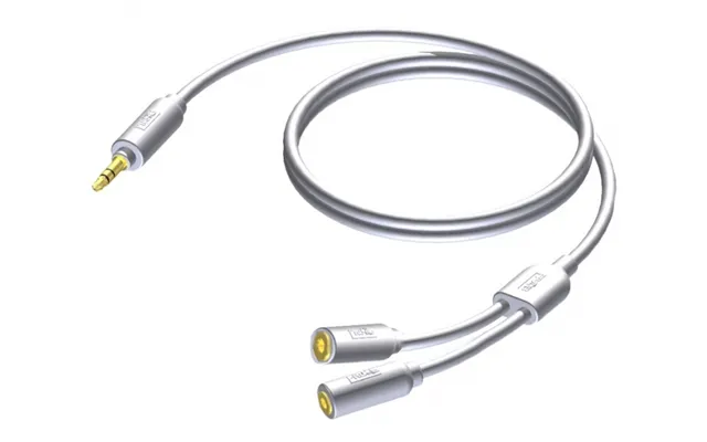 Procab Cip705 Minijack 3,5mm Stereo Han Til 2xhun Kabel - Hvid