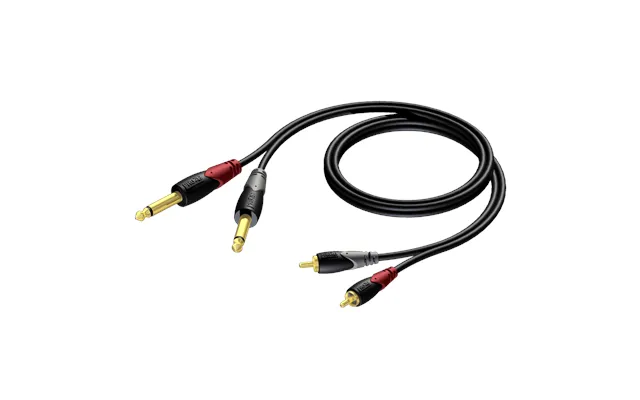 Procab Cla631 - 2xjack 6,3mm Han Til 2xphono Rca Han Kabel 5 Meter