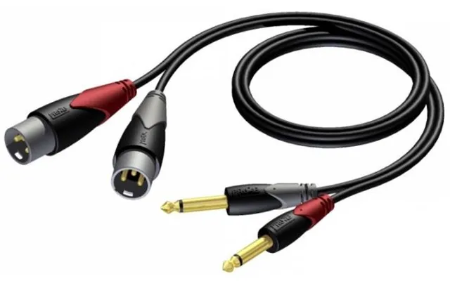 Procab Cla708 - 2xjack 6,3 Mono Til 2xxlr 3pol Han 1,5 Meter