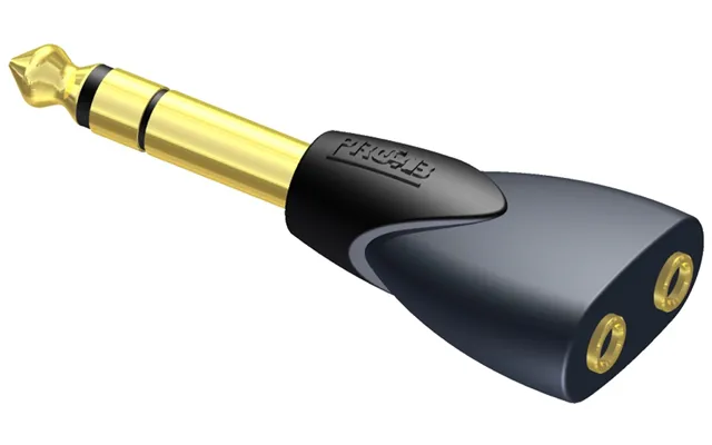 Procab Clp208 Jack 6,3mm Stereo Han Til 2xminijack 3,5mm Hun